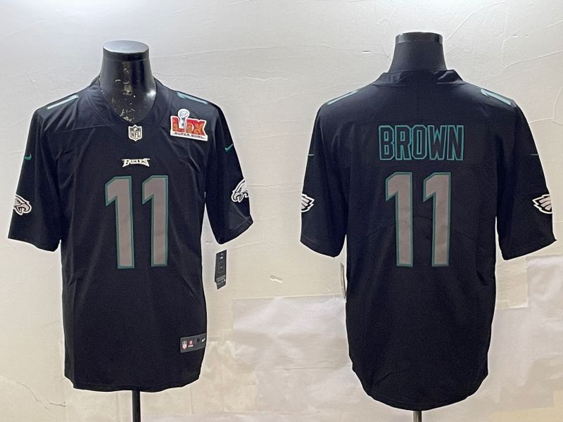 Men Philadelphia Eagles #11 Brown Black 2025 Nike Vapor Limited NFL Jersey style 2266->philadelphia eagles->NFL Jersey